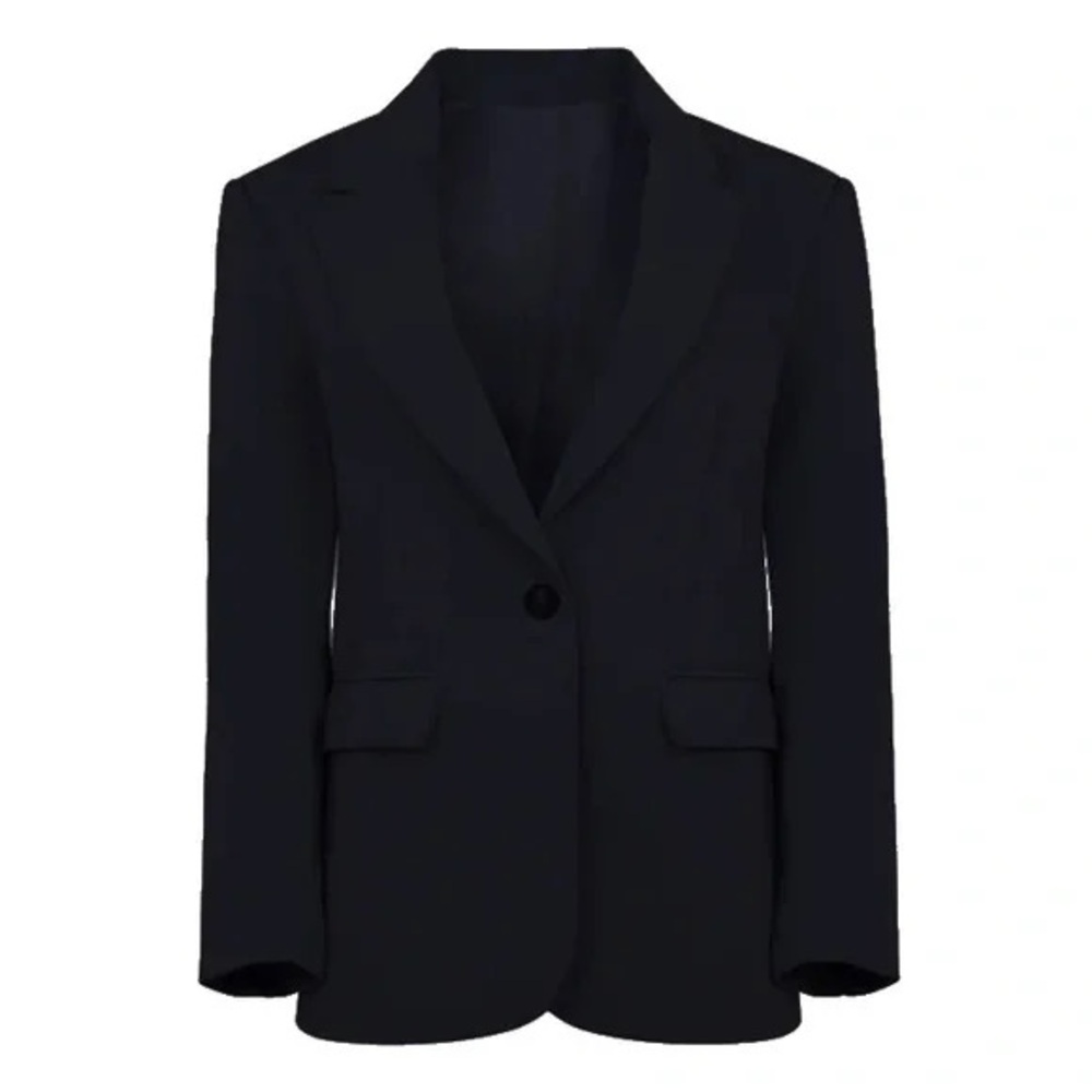 NEW WITH TAGS: Because of Alice Oversized Boyfriend Blazer — Size S, Black - Picture 2 of 6